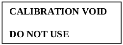 Calibration Void